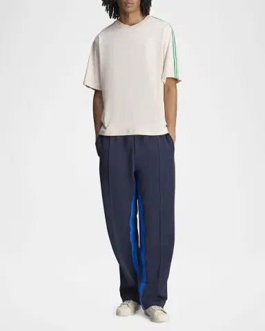 Adidas x Wales Bonner Men 's Trefoil 3-Stripe Crewneck T-Shirt | Thumbnail 2 Adidas x Wales Bonner Men 's Trefoil 3-Stripe Crewneck T-Shirt | Thumbnail 2