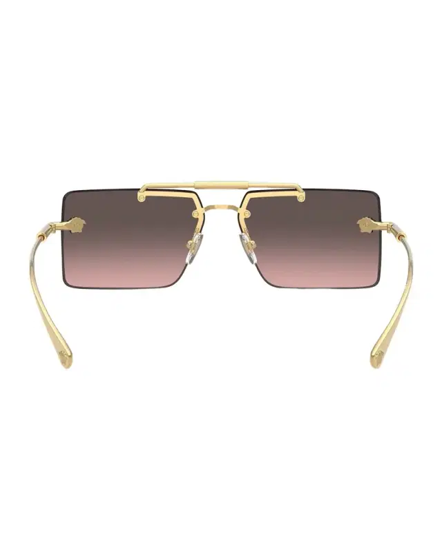 VE2245 Rimless Rectangle Sunglasses