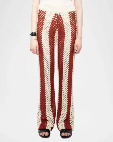 Zadig & Voltaire Pia Striped Crochet-Knit Pants | Thumbnail 3 Zadig & Voltaire Pia Striped Crochet-Knit Pants | Thumbnail 3