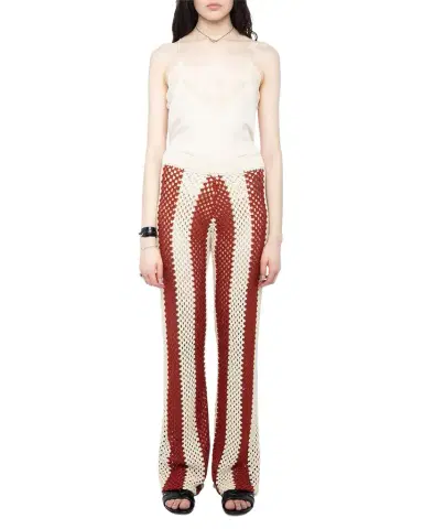 Zadig & Voltaire Pia Striped Crochet-Knit Pants | Thumbnail 1 Zadig & Voltaire Pia Striped Crochet-Knit Pants | Thumbnail 1