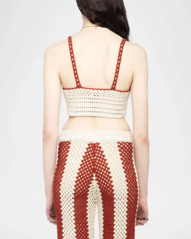 Zadig & Voltaire Taly Crochet-Knit Crop Top | Thumbnail 3
