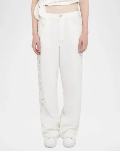 Zadig & Voltaire Elfy Cotton Linen Embroidered Pants | Thumbnail 4