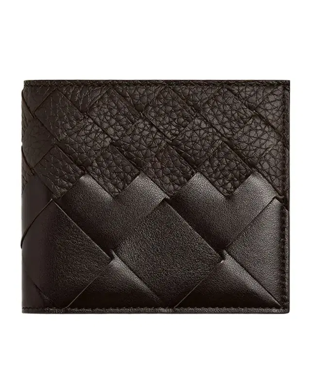Men 's Intrecciato 15 Degrade Leather Bifold Wallet