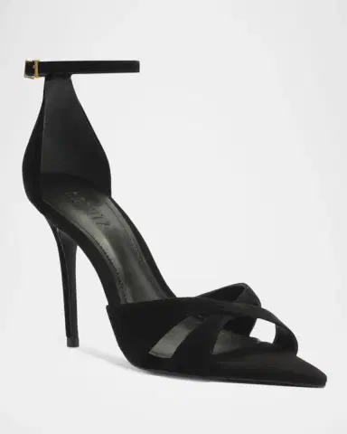 Schutz Hilda Leaf Suede Stiletto Sandals | Thumbnail 2