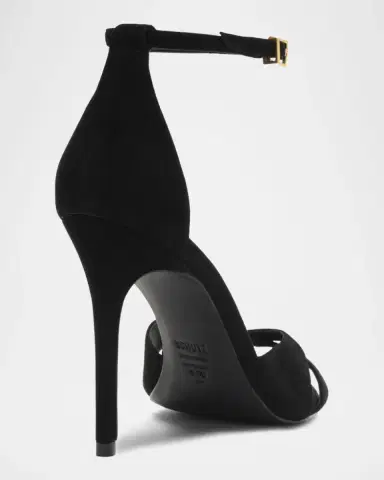 Schutz Hilda Leaf Suede Stiletto Sandals | Thumbnail 3