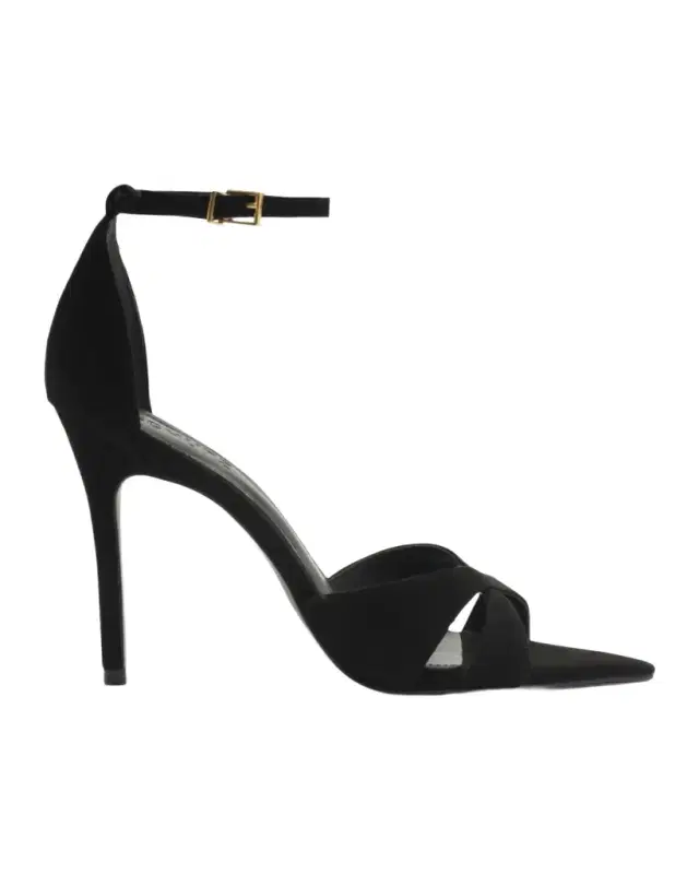 Schutz Hilda Leaf Suede Stiletto Sandals