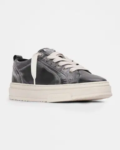 Represent Men's HTN Distressed Leather Sneakers | Thumbnail 2