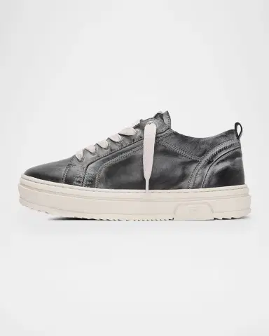 Represent Men's HTN Distressed Leather Sneakers | Thumbnail 3