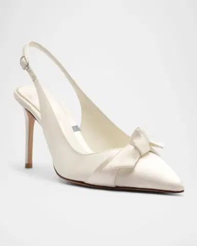 Alexandre Birman Classic Clarita Satin Slingback Pumps | Thumbnail 2