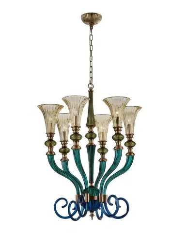 Allegri Crystal by Kalco Lighting Tinta 28" 6-Light Chandelier | Thumbnail 1 Allegri Crystal by Kalco Lighting Tinta 28" 6-Light Chandelier | Thumbnail 1
