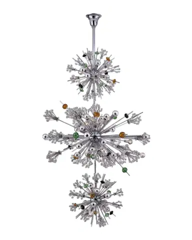 Allegri Crystal by Kalco Lighting Constellation Colorata 50-Light 3-Tier Chandelier | Thumbnail 1 Allegri Crystal by Kalco Lighting Constellation Colorata 50-Light 3-Tier Chandelier | Thumbnail 1