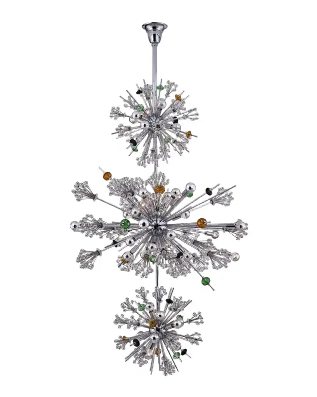 Allegri Crystal by Kalco Lighting Constellation Colorata 50-Light 3-Tier Chandelier
