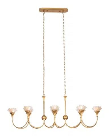 Kalco Lighting Flora 54" 8-Light Capiz Shell Island Light | Thumbnail 1 Kalco Lighting Flora 54" 8-Light Capiz Shell Island Light | Thumbnail 1