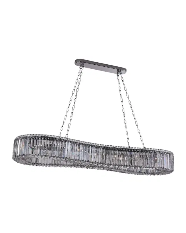 Allegri Crystal by Kalco Lighting Corda 63" 18-Light Crystal Island Light