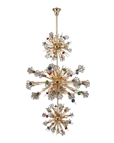 Allegri Crystal by Kalco Lighting Constellation Colorata 50-Light 3-Tier Chandelier | Thumbnail 1 Allegri Crystal by Kalco Lighting Constellation Colorata 50-Light 3-Tier Chandelier | Thumbnail 1