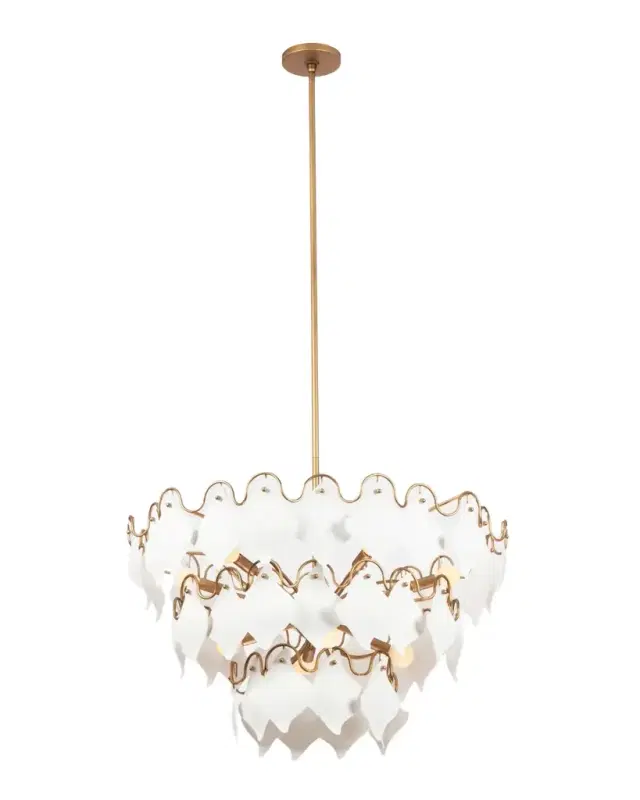 Kalco Lighting Manta 32" Bone China 10-Light Chandelier