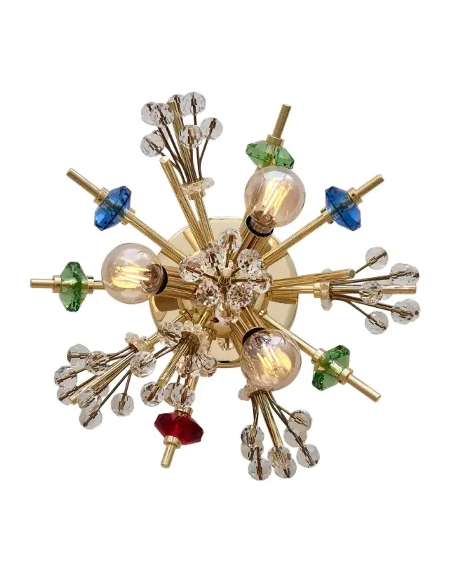 Allegri Crystal by Kalco Lighting Constellation Colorata 13" 3-Light Wall Sconce