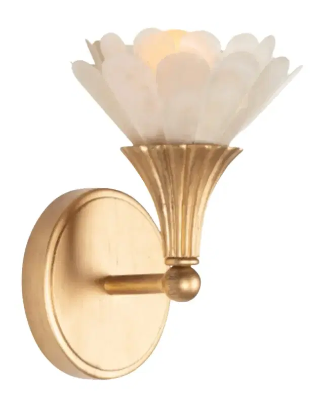 Kalco Lighting Flora 9" Short Capiz Shell Wall Sconce