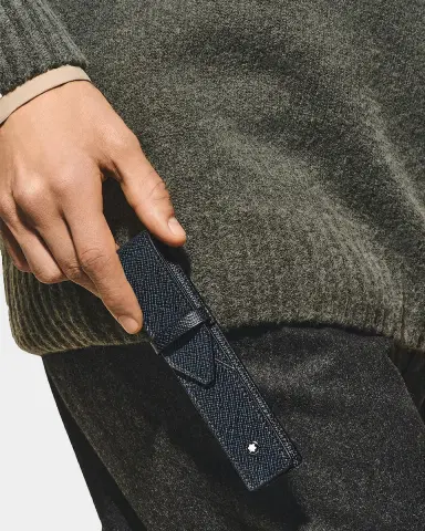 Montblanc Men 's Sartorial Embossed Leather Pen Pouch | Thumbnail 2 Montblanc Men 's Sartorial Embossed Leather Pen Pouch | Thumbnail 2