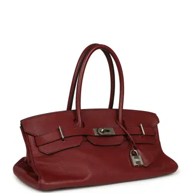 HERMÈS Vintage Hermes Shoulder Birkin 42 JPG Rouge H Clemence Palladium Hardware | Thumbnail 2 HERMÈS Vintage Hermes Shoulder Birkin 42 JPG Rouge H Clemence Palladium Hardware | Thumbnail 2
