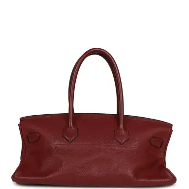 HERMÈS Vintage Hermes Shoulder Birkin 42 JPG Rouge H Clemence Palladium Hardware | Thumbnail 4 HERMÈS Vintage Hermes Shoulder Birkin 42 JPG Rouge H Clemence Palladium Hardware | Thumbnail 4