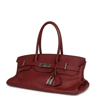 HERMÈS Vintage Hermes Shoulder Birkin 42 JPG Rouge H Clemence Palladium Hardware | Thumbnail 5 HERMÈS Vintage Hermes Shoulder Birkin 42 JPG Rouge H Clemence Palladium Hardware | Thumbnail 5