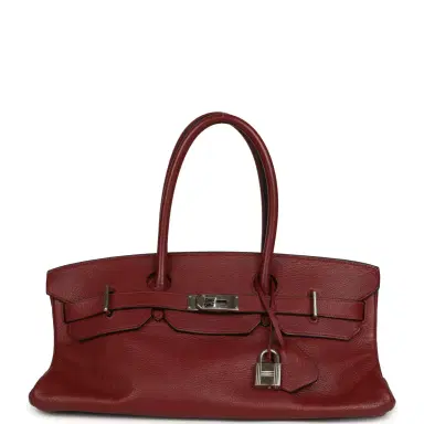 HERMÈS Vintage Hermes Shoulder Birkin 42 JPG Rouge H Clemence Palladium Hardware | Thumbnail 1 HERMÈS Vintage Hermes Shoulder Birkin 42 JPG Rouge H Clemence Palladium Hardware | Thumbnail 1