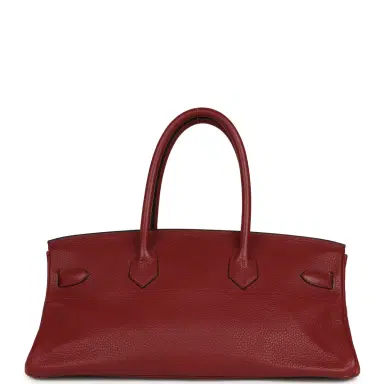 HERMÈS Vintage Hermes Shoulder Birkin 42 JPG Rouge H Clemence Palladium Hardware | Thumbnail 4 HERMÈS Vintage Hermes Shoulder Birkin 42 JPG Rouge H Clemence Palladium Hardware | Thumbnail 4