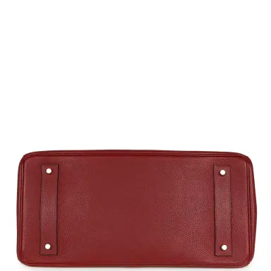 HERMÈS Vintage Hermes Shoulder Birkin 42 JPG Rouge H Clemence Palladium Hardware | Thumbnail 6 HERMÈS Vintage Hermes Shoulder Birkin 42 JPG Rouge H Clemence Palladium Hardware | Thumbnail 6
