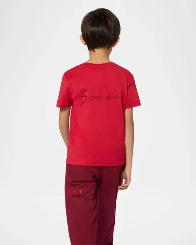 Givenchy Boy 's Short-Sleeve Embroidered Logo T-Shirt | Thumbnail 4