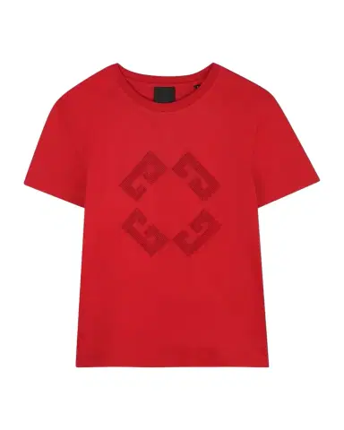 Givenchy Boy 's Short-Sleeve Embroidered Logo T-Shirt | Thumbnail 1