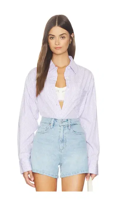 DL1961 DL Faye Oversized Poplin Shirt | Thumbnail 1