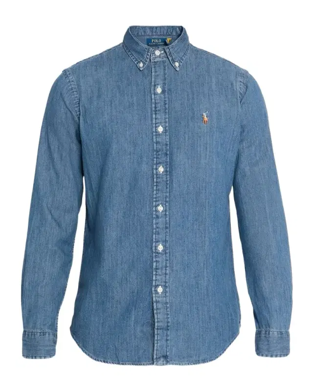 Polo Ralph Lauren Men 's Core-Fit Denim Button-Down Shirt
