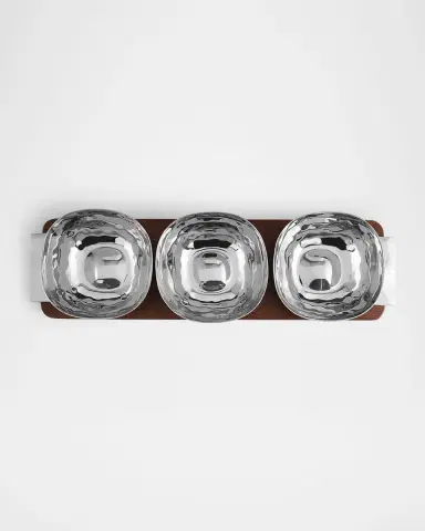Michael Aram Reflective Triple Bowl | Thumbnail 2 Michael Aram Reflective Triple Bowl | Thumbnail 2