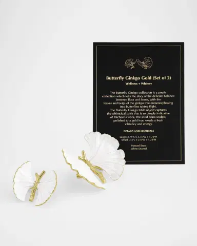 Michael Aram Butterfly Ginkgo Gold Decorative Objects, Set of 2 | Thumbnail 2
