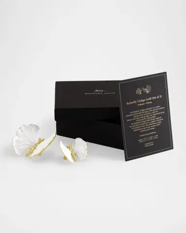 Michael Aram Butterfly Ginkgo Gold Decorative Objects, Set of 2 | Thumbnail 3