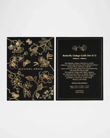 Michael Aram Butterfly Ginkgo Gold Decorative Objects, Set of 2 | Thumbnail 4