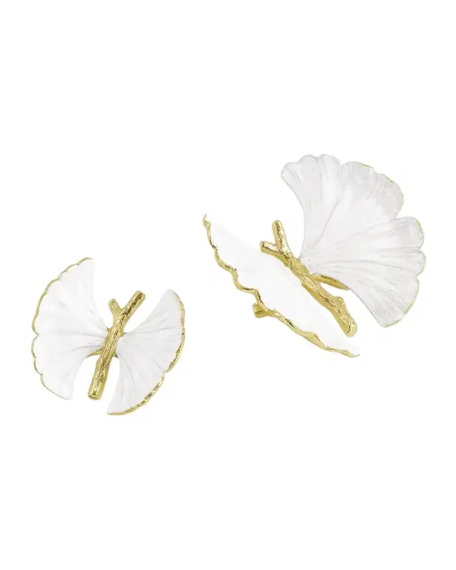 Michael Aram Butterfly Ginkgo Gold Decorative Objects, Set of 2