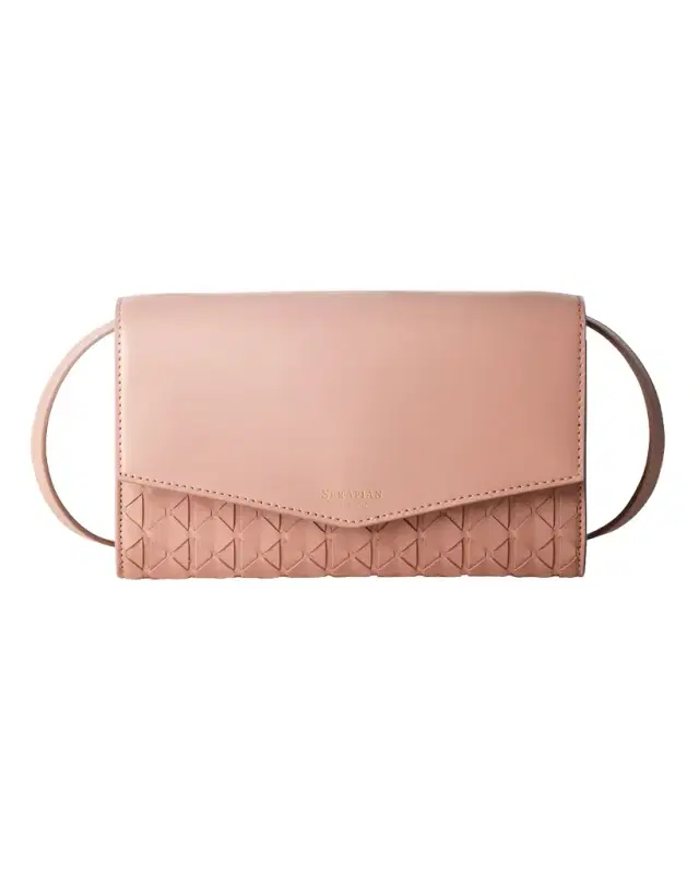 Serapian Mosaico Leather Pochette Crossbody Bag