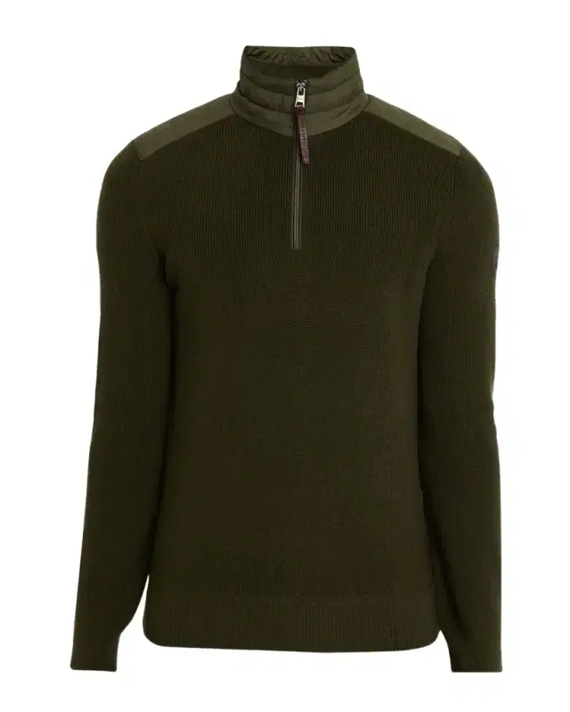 Polo Ralph Lauren Men 's Washable Wool Knit Hybrid Quarter-Zip Sweater