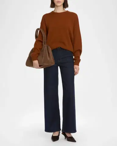 FRAME The Cashmere Brushed Sweater | Thumbnail 2 FRAME The Cashmere Brushed Sweater | Thumbnail 2