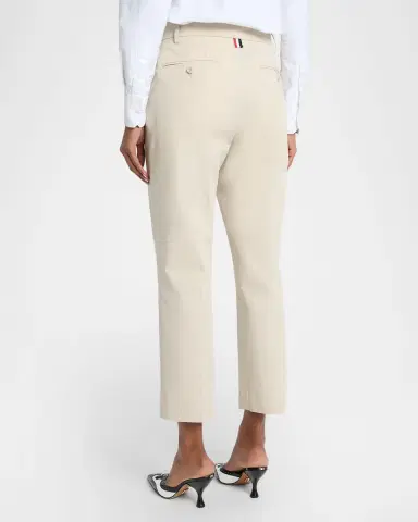 Thom Browne Grosgrain-Stripe Relaxed-Leg Ankle Pants | Thumbnail 3