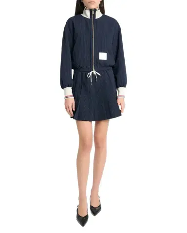 Thom Browne Seersucker Drawstring Track Jacket | Thumbnail 1