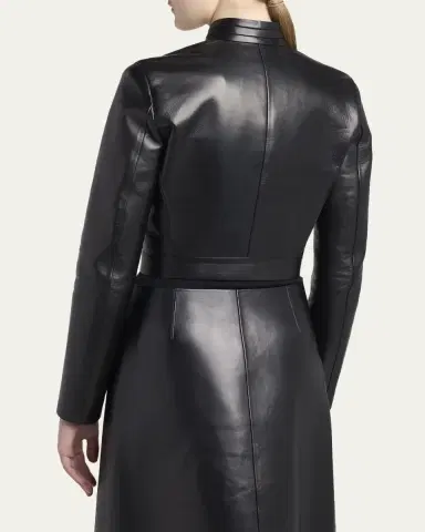 Tom Ford Nappa Leather Single-Breasted Crop Jacket | Thumbnail 3 Tom Ford Nappa Leather Single-Breasted Crop Jacket | Thumbnail 3