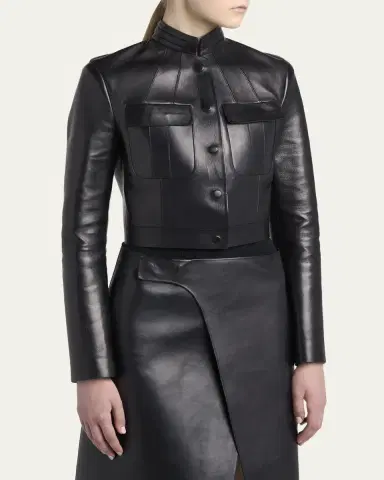 Tom Ford Nappa Leather Single-Breasted Crop Jacket | Thumbnail 4 Tom Ford Nappa Leather Single-Breasted Crop Jacket | Thumbnail 4