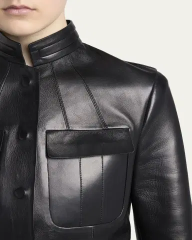 Tom Ford Nappa Leather Single-Breasted Crop Jacket | Thumbnail 5 Tom Ford Nappa Leather Single-Breasted Crop Jacket | Thumbnail 5