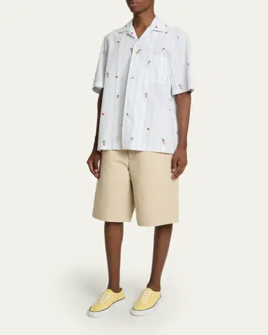 Jacquemus Men's Les Fefe Canvas Low-Top Sneakers | Thumbnail 3