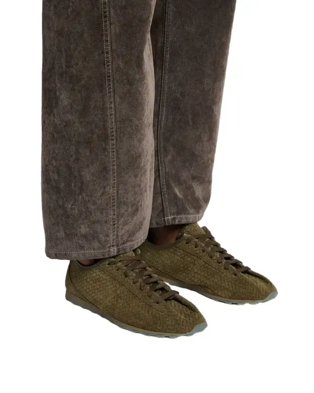 Jacquemus Men's Les Tennis Embossed Suede Low-Top Sneakers