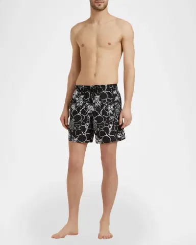 Vilebrequin Men's Turtle-Print Swim Trunks | Thumbnail 2