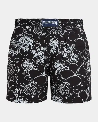 Vilebrequin Men's Turtle-Print Swim Trunks | Thumbnail 4